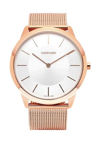ساعة للرجال بسوار فولاذي بلون روز كولد من كالفن كلاين Calvin Klein K3M2T626 Men's Watch  
