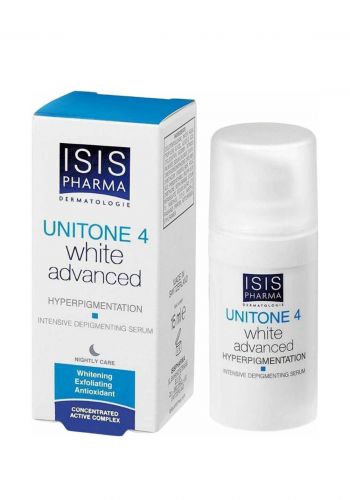 سيروم إزالة التصبغات لجميع انواع البشرة  15 مل من إيزيس فارما Isis Pharma Unitone 4 White Advanced intensive Depigmenting Serum