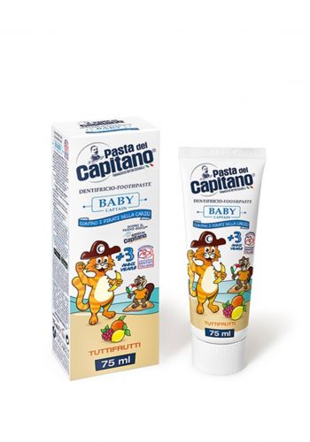 معجون اسنان الاطفال 75 مل من كابتينيو capitano Baby +3 teethwash