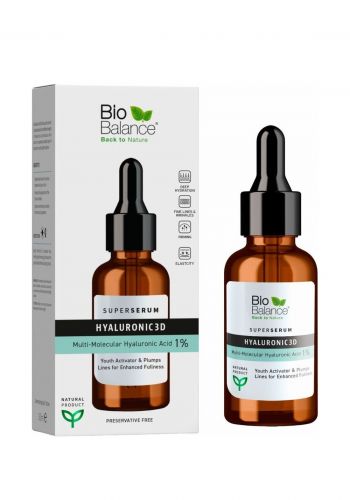 سيروم للوجه هيالورونيك 3 دي - 30 مل من بايو بلانس  Bio Balance Hyaluronic 3D 
