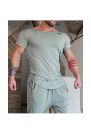 تيشيرت رجالي رياضي  اخضر فاتح اللون من بدي انجنيرز Body Engineers Men's sports T-shirt  