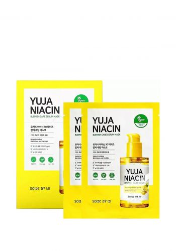 مجموعة ماسكات للوجه لعلاج النمش 10 قطع من سوم باي مي Some By Mi Yuja Niacin 30Days Blemish Care Serum Mask 