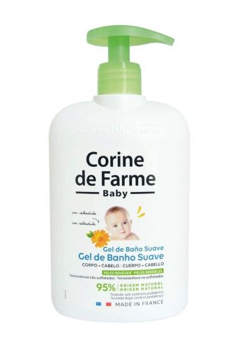 شامبو للشعر والجسم للاطفال بمستخلص زهرة كاليندولا 750مل من كورين دي فارم Corine De Farme Hair & Body Wash For Baby