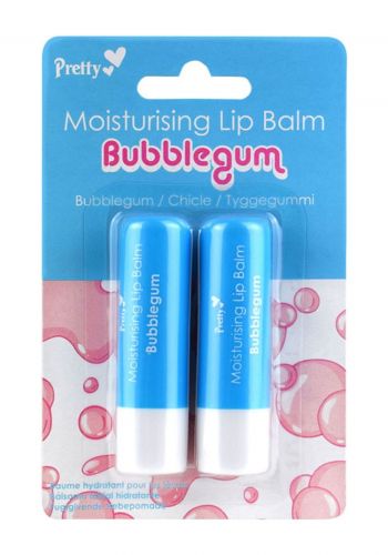 مرطب شفاه بنكهة العلكة قطعتان من بريتي Pretty Moisturising Lip Balm Bubblegum