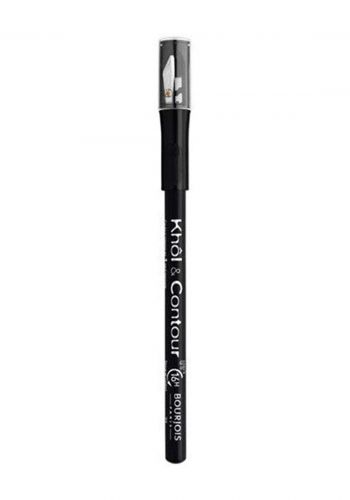 Bourjois Khol and Contour Eye Pencil Black + Sharpener محدد للعيون