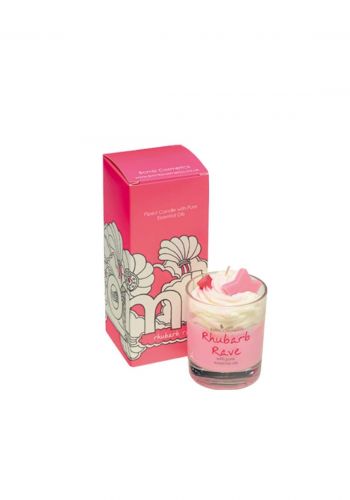 Bomb Rhubarb Rave Piped Scented Glass Candle شمعة عطرية