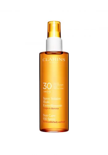 Clarins (14561) Sun Care Oil Spray Spf 30 150ml بخاخ الحماية من الشمس للبشرة والشعر