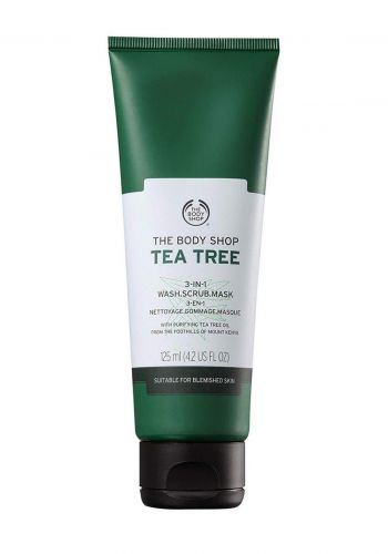 The Body Shop Tea Tree 3-IN-1 Wash.Scrub Mask 125ml منظف رغوي للوجه