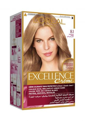 L'oreal Paris Excellence Creme 8.1 Ash Light Blonde Haircolor صبغة شعر