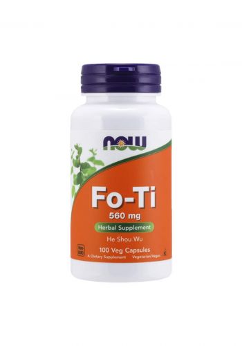 مكمل غذائي 100 كبسولة من ناو Now fo-ti 560 mg Dietary Supplement
