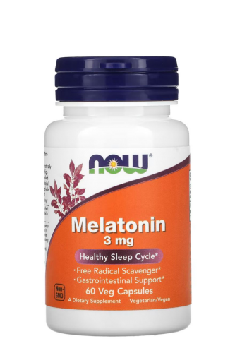  - فيتامين الميلاتونين من ناو 3 ملغ 60 كبسولةNOW Melatonin Supplements 3 mg Capsule 60ct