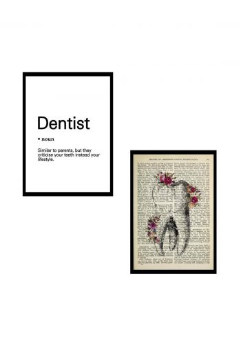 سيت لوحات جدارية طب اسنان  Dentist
