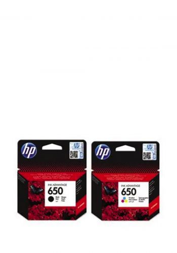 Hp 650 Black & Tri-Color Original Ink Advantage Cartridge Set خرطوشة حبر