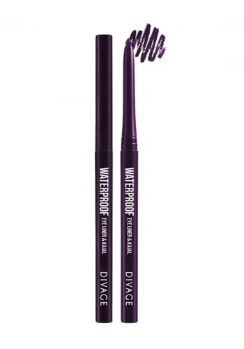 قلم تحديد العيون بنفسجي اللون مقاوم للماء من ديفاج Divage Eyeliner kajal Waterproof No.05 purple