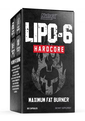 Nutrex Research Lipo-6 Hardcore Maximum Fat Burner 60 Capsules  مكمل غذائي لانقاص الوزن