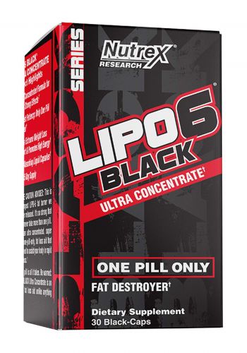 Nutrex Lipo 6 Black 30 Capsules  مكمل غذائي  حارق للدهون 