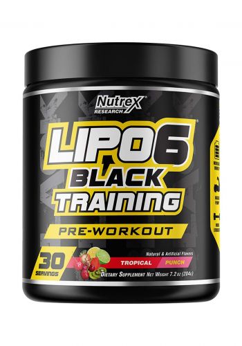 Lipo-6 Black Training Pre-Workout Tropical Punchمكمل غذائي لانقاص الوزن