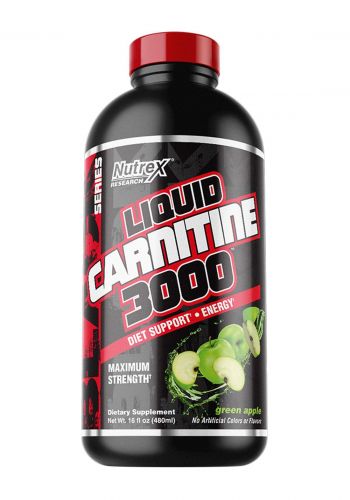 Nutrex Research Liquid Carnitine 3000 Diet Support Green Apple  مكمل غذائي لانقاص الوزن