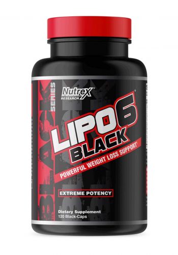 Nutrex Lipo 6 Black  Extreme Potency 120 Capsules   مكمل غذائي  حارق للدهون 