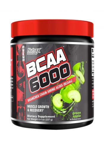 Nutrex Research BCAA 6000 Muscles Growth & Recovery Green Apple 30 Serv 255 Ml مكمل احماض امينية