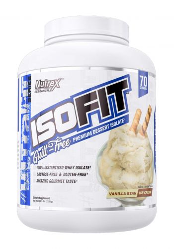Nutrex Research  IsoFit Vanilla Bean Ice Cream 5.1LB 70 Serving مسحوق بروتين 