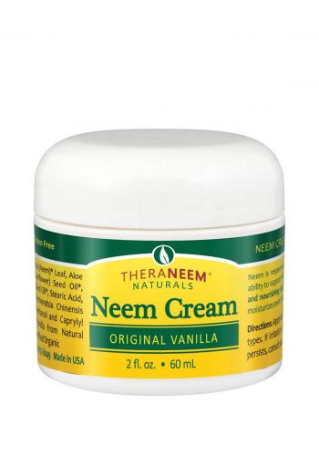 كريـم ترطيب البشرة بالفانيلا 60 مل من ثيرانيم ناتشورالز Theraneem Naturals Neem Cream Original Vanilla  
