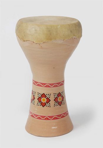 طبل فخار صناعة يدوية بزخرفة بغدادية 