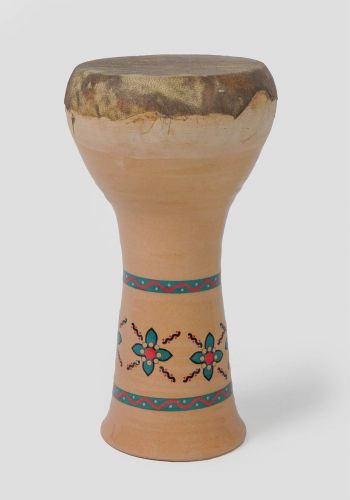 طبل فخار صناعة يدوية بزخرفة بغدادية 