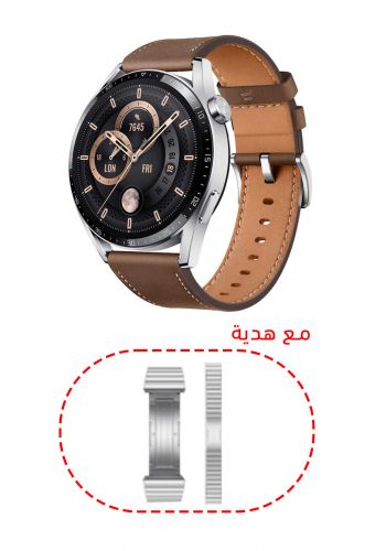 Huawei Watch GT3  46mm Classic Edition - Smart Watch Smart Watch - Brown ساعة ذكية