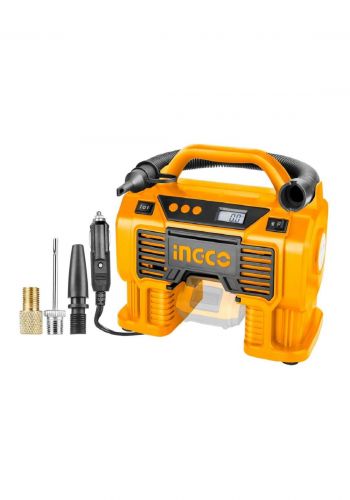 INGCO CACLI2002 P20 20V Lithium-Ion Auto Air Compressor كمبريسر سياره+مصباح شحن 20فولت