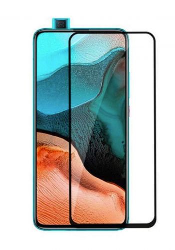 Huawei Y7A Tempered Glass Screen Protector - Black واقي شاشة