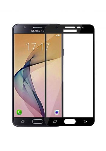 Samsung Galaxy J7 Prime 5D Tempered Glass Screen Protector - Black واقي شاشة