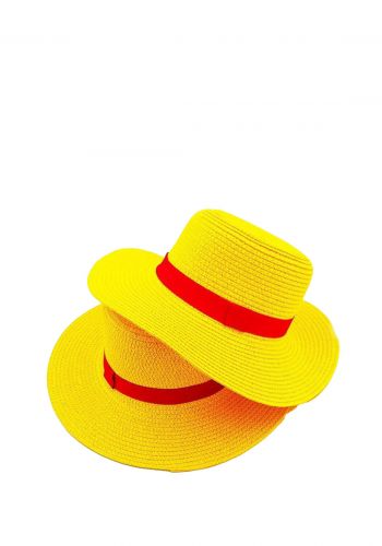 قبعة لوفي من انمي ون بيس صفراء اللون  Luffy hat from One Piece anime
