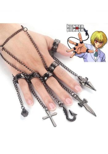 سوار يد مع سلاسل تنكري بتصميم كوربيكا من انمي هنتر Anime Hunter Hand bracelet with kurbica chains  
