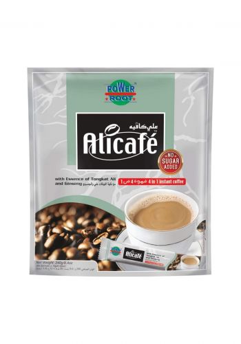 Ali Café Instant Coffee With Tongkat And Ginseng 4in1 No Sugar 12g*20pcs قهوة سريعة التحضير بدون سكر