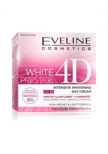 Eveline Cosmetics White Prestige 4d Intensive Whitening Day Cream 50 Ml كريم نهاري للتبييض