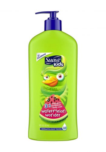 Suave Kids 3 in 1 Shampoo Conditioner Body Wash 532ml شامبو وغسول وبلسم للأطفال