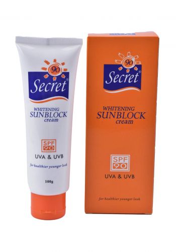 Secret Whitening Sunblock Cream Spf90 , 100g  كريم واقٍ من الشمس
