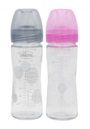 Chicco Feeding Bottle رضاعة الاطفال زجاجية 240 مل جيكو 
