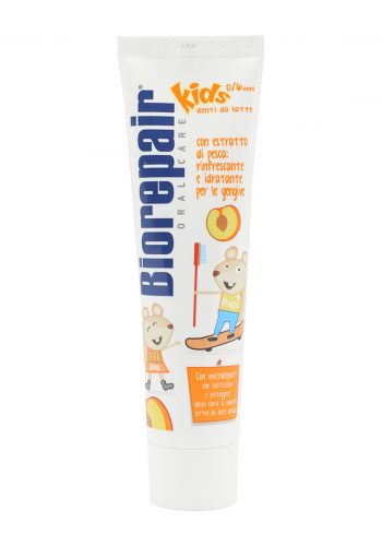 Biorepair Toothpaste معجون اسنان للأطفال بخلاصة الخوخ 50 مل من بيوريبير
