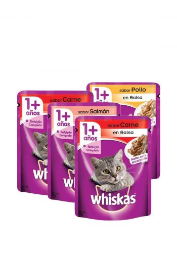 Whiskas Food Cat طعام للقطط ١٢ قطعة من ويكساس 