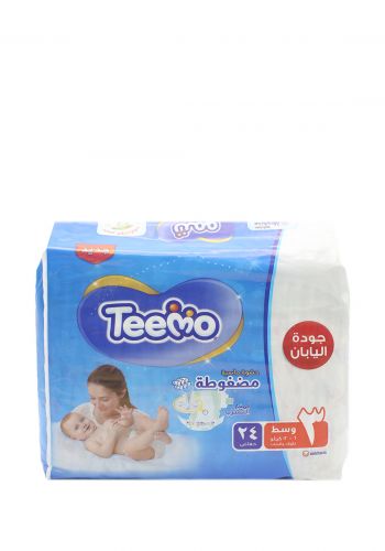 Teemo Baby diapers حفاضات تيمو للاطفال عادي رقم 3   من 6-12 كغم 24 قطعة من تيمو