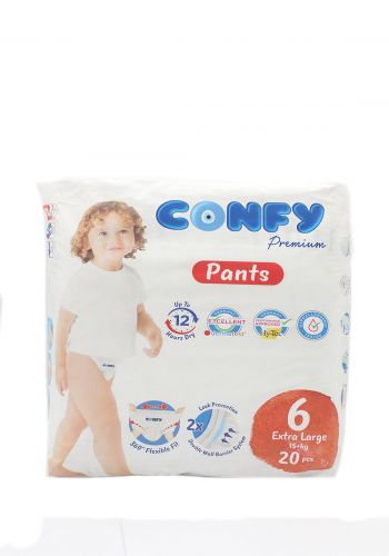 Confy diapers حفاضات كيلوت للاطفال  رقم6  حتى15+ كغم  20 قطعة من كونفي
