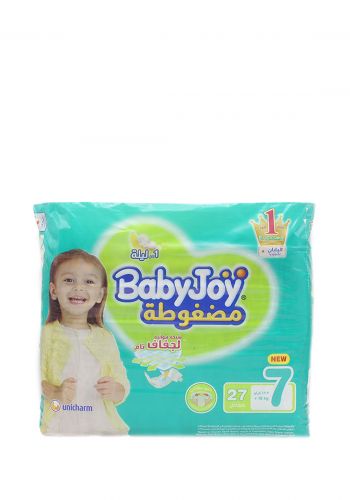BabyJoy diapers حفاضات  بيبي جوي كيلوت  رقم 7 حتى18+ كغم  27 قطعة من بيبي جوي