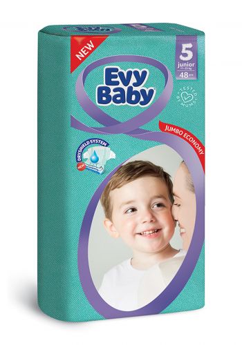 Evy Baby Diapers  حفاضات للاطفال رقم 5  من11-25 كغم 48 قطعة من ايفي بيبي
