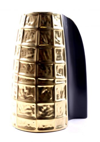 Vase فازة ديكور من السيراميك ذهبية اللون 20 سم