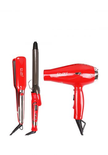 سيت تصفيف الشعر مجفف ومجعد وكاوية الشعر من اينزو Enzo 6305  set hair 