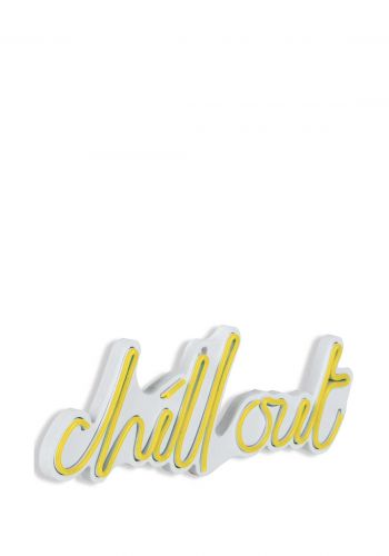  كتابة ضوئية جدارية لجملة  استرخ  اصفر اللون بابعاد : 14*39 سم Chill Out neon sign
