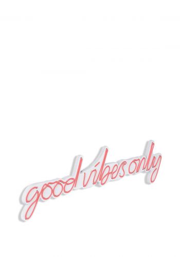  كتابة ضوئية جدارية لجملة كود فايبز اونلي وردي اللون  بابعاد :  79*19 سم  Good Vibes Only  neon sign