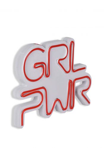  كتابة ضوئية جدارية لجملة قوة الفتيات احمر اللون  بابعاد : 20*29 سم  Girl Power neon sign
